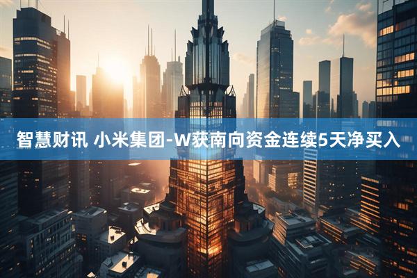 智慧财讯 小米集团-W获南向资金连续5天净买入